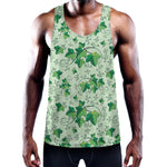 Christmas Ivy Leaf Pattern Print Training Tank Top