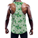 Christmas Ivy Leaf Pattern Print Training Tank Top