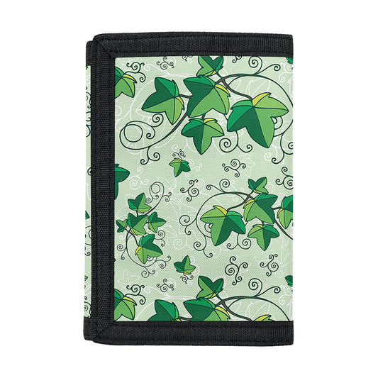 Christmas Ivy Leaf Pattern Print Trifold Wallet