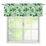 Christmas Ivy Leaf Pattern Print Window Valance