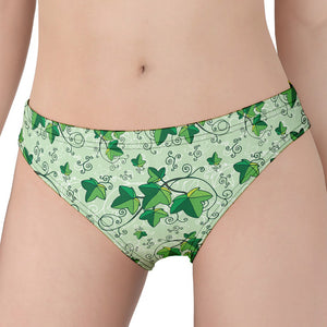 Christmas Ivy Leaf Pattern Print Women's Panties