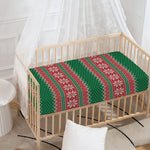 Christmas Knitted Pattern Print Baby Crib Sheet