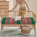 Christmas Knitted Pattern Print Baby Crib Sheet