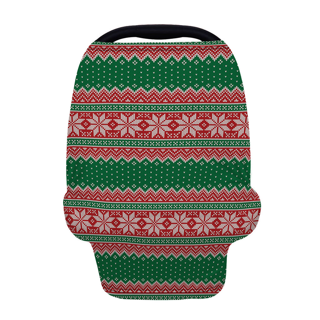 Christmas Knitted Pattern Print Baby Seat Cover