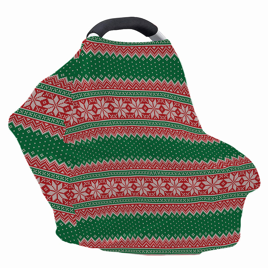 Christmas Knitted Pattern Print Baby Seat Cover