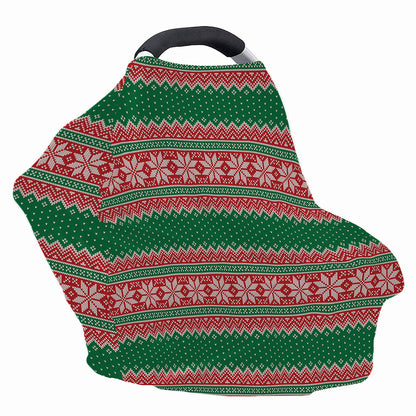 Christmas Knitted Pattern Print Baby Seat Cover