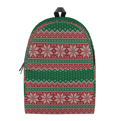 Christmas Knitted Pattern Print Backpack