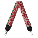 Christmas Knitted Pattern Print Bag Strap