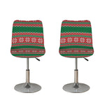 Christmas Knitted Pattern Print Bar Stool Covers