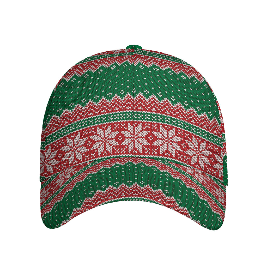Christmas Knitted Pattern Print Baseball Cap