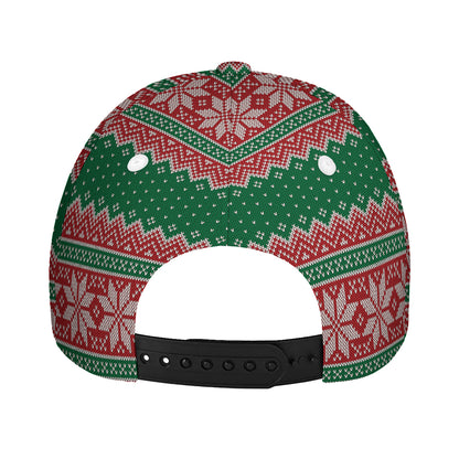 Christmas Knitted Pattern Print Baseball Cap