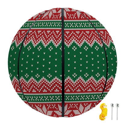 Christmas Knitted Pattern Print Basketball
