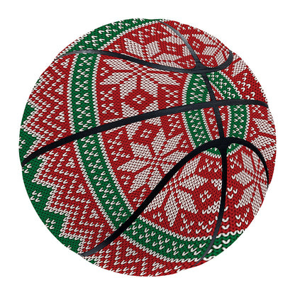 Christmas Knitted Pattern Print Basketball