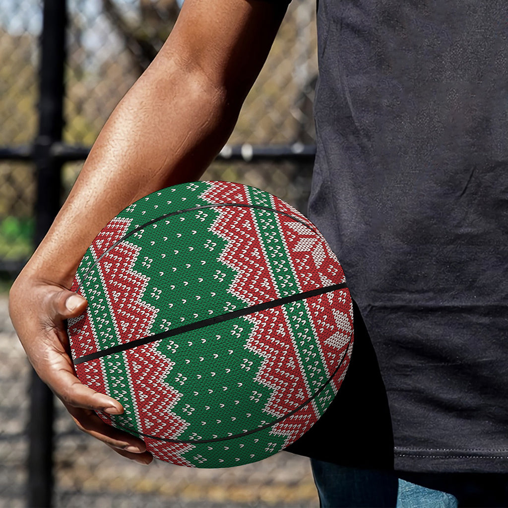 Christmas Knitted Pattern Print Basketball