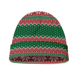 Christmas Knitted Pattern Print Beanie
