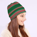 Christmas Knitted Pattern Print Beanie