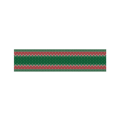 Christmas Knitted Pattern Print Bed Runner