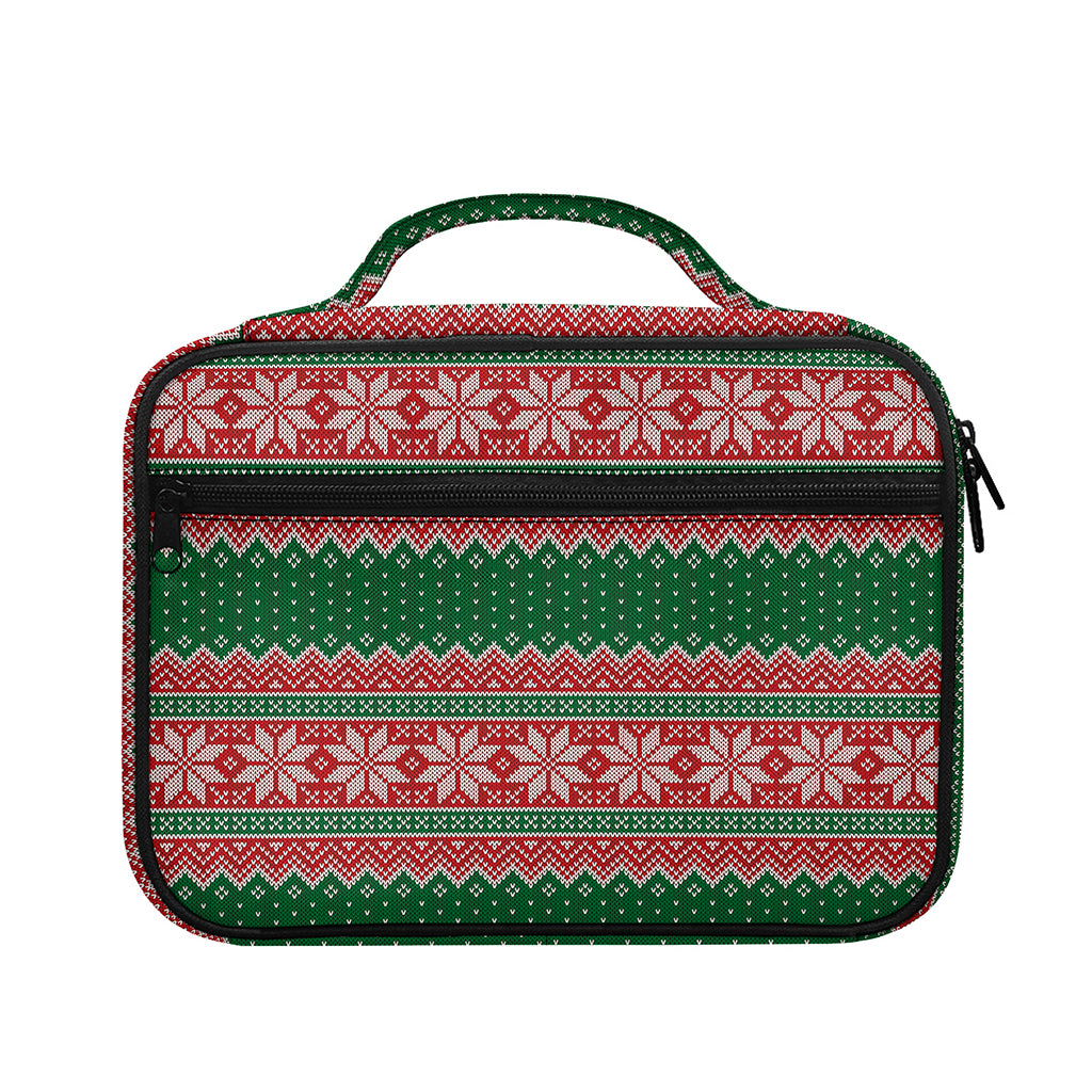 Christmas Knitted Pattern Print Briefcase Bible Bag