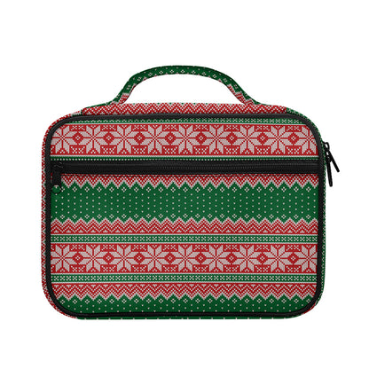 Christmas Knitted Pattern Print Briefcase Bible Bag