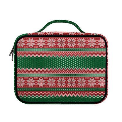 Christmas Knitted Pattern Print Briefcase Bible Bag