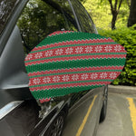 Christmas Knitted Pattern Print Car Side Mirror Covers