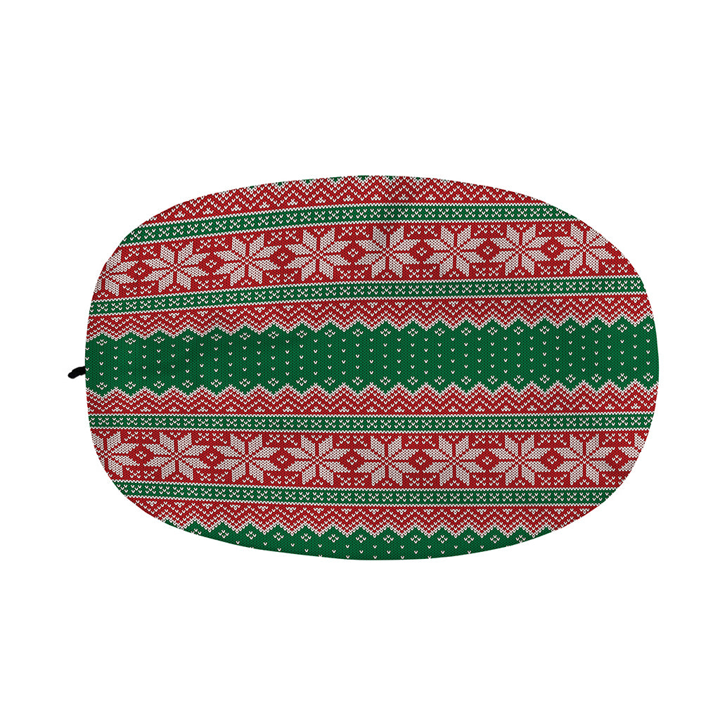 Christmas Knitted Pattern Print Car Side Mirror Covers