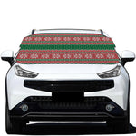 Christmas Knitted Pattern Print Car Windshield Snow Cover