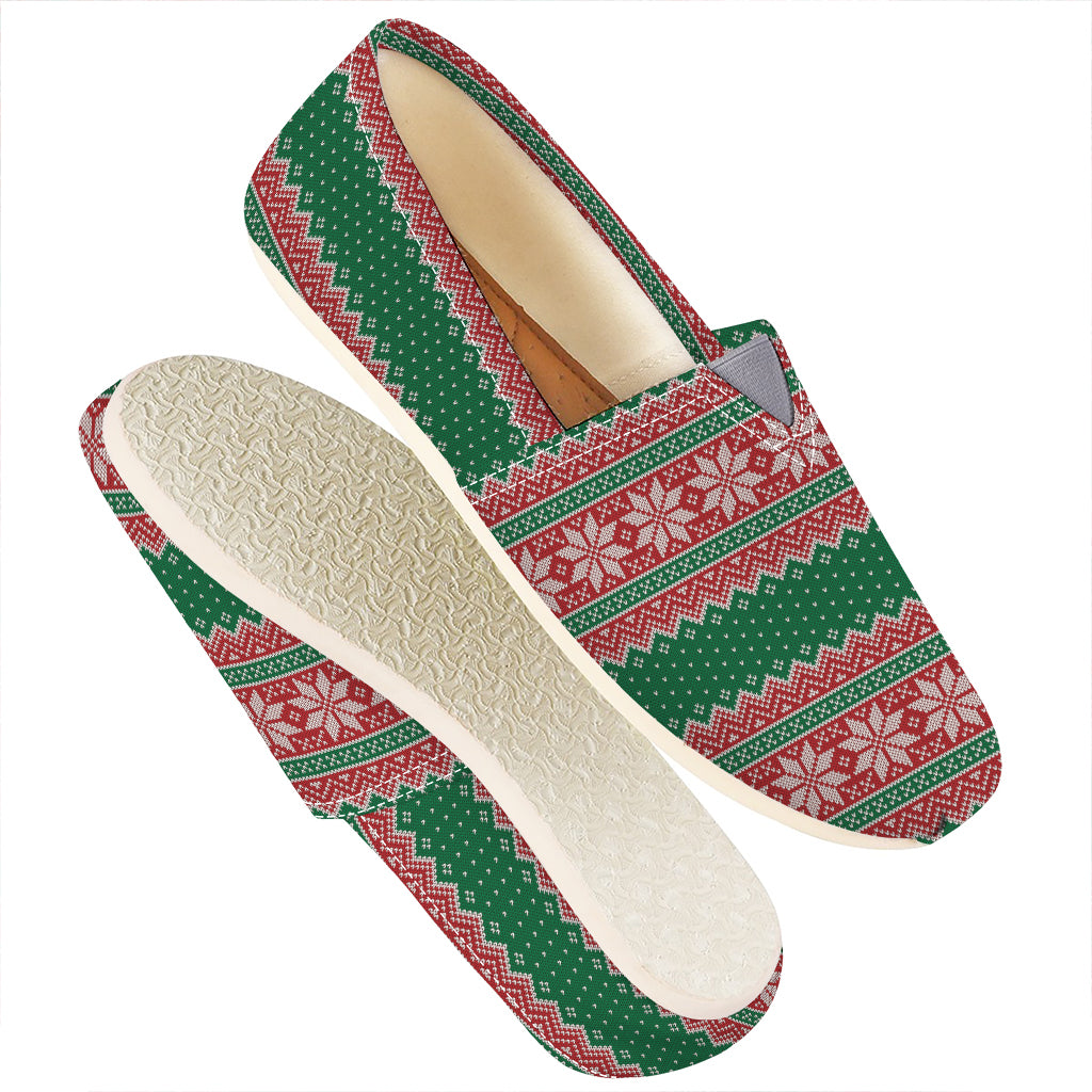 Christmas Knitted Pattern Print Casual Shoes