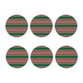 Christmas Knitted Pattern Print Coaster Set
