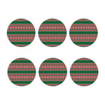 Christmas Knitted Pattern Print Coaster Set