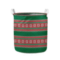 Christmas Knitted Pattern Print Collapsible Laundry Basket