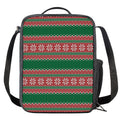 Christmas Knitted Pattern Print Crossbody Lunch Bag