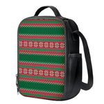 Christmas Knitted Pattern Print Crossbody Lunch Bag