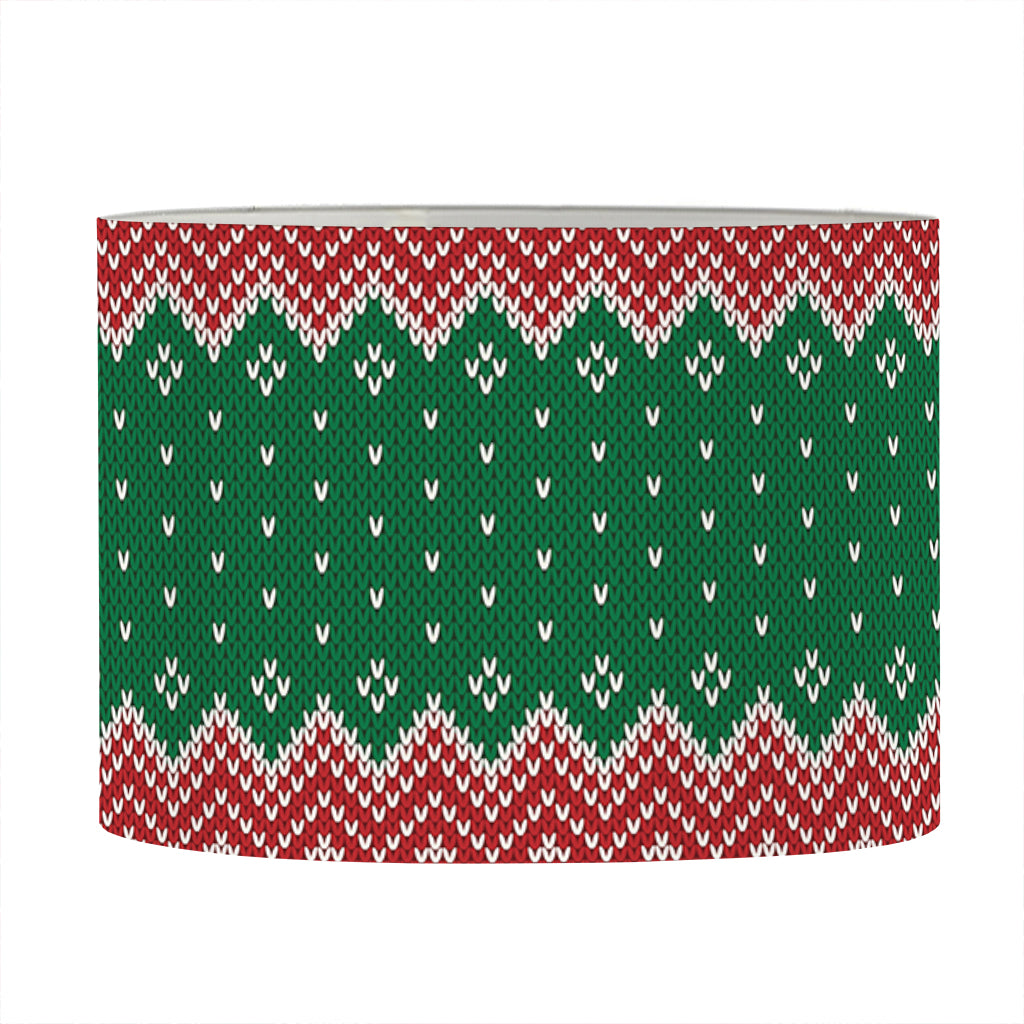 Christmas Knitted Pattern Print Drum Lamp Shade