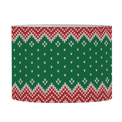 Christmas Knitted Pattern Print Drum Lamp Shade