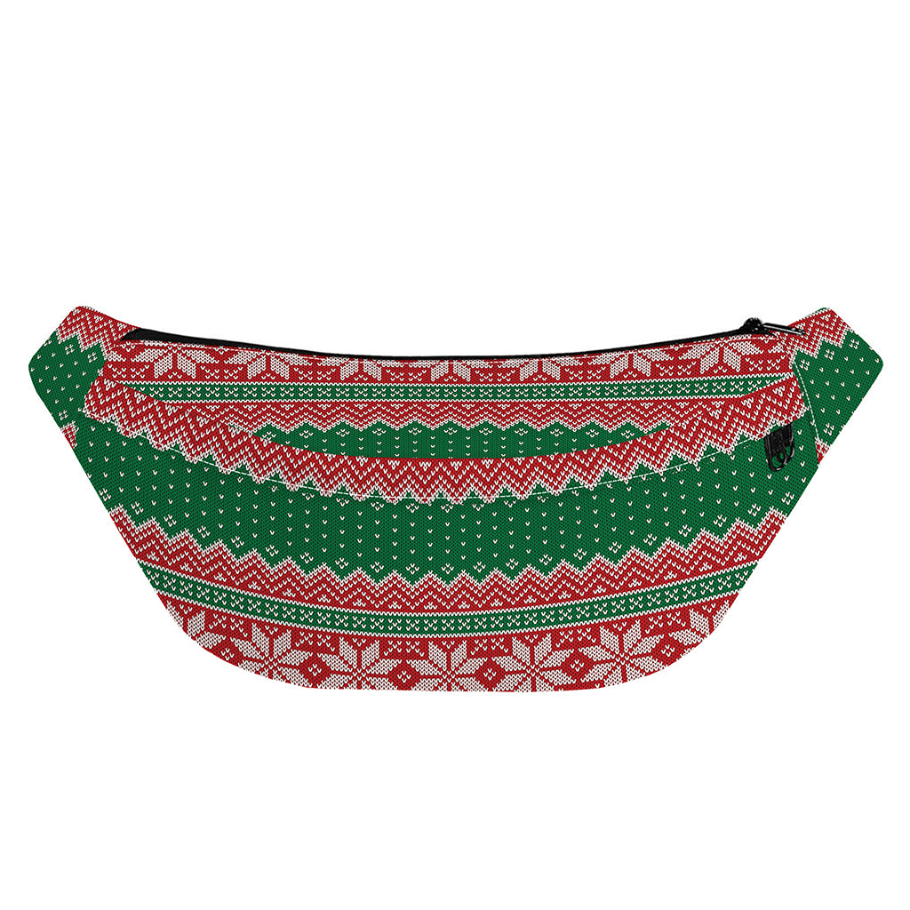 Christmas Knitted Pattern Print Fanny Pack