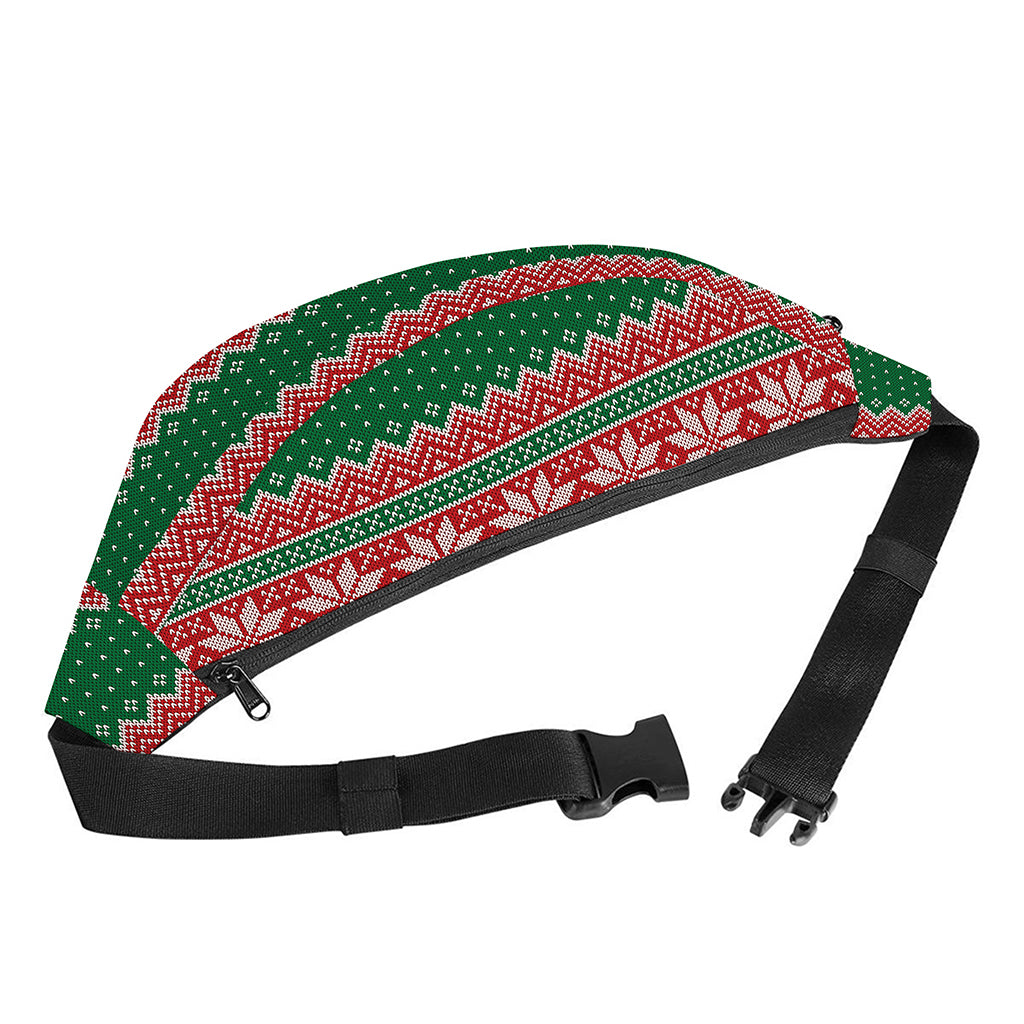 Christmas Knitted Pattern Print Fanny Pack