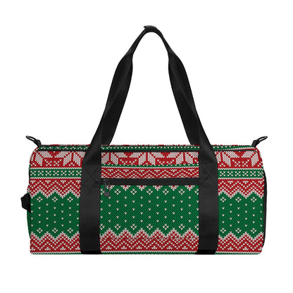 Christmas Knitted Pattern Print Gym Bag