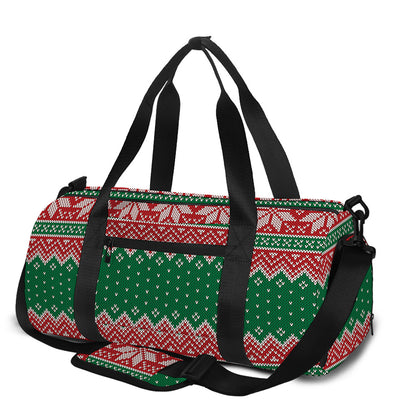 Christmas Knitted Pattern Print Gym Bag