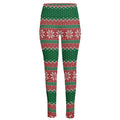 Christmas Knitted Pattern Print High-Waisted Pocket Leggings