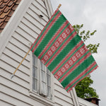 Christmas Knitted Pattern Print House Flag