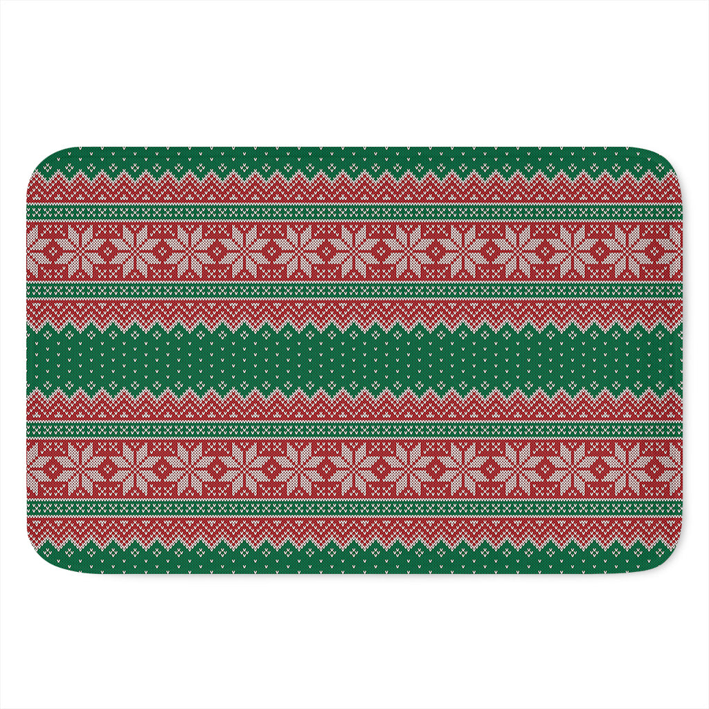Christmas Knitted Pattern Print Indoor Door Mat