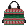 Christmas Knitted Pattern Print Insulated Lunch Bag
