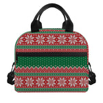 Christmas Knitted Pattern Print Insulated Lunch Bag