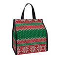 Christmas Knitted Pattern Print Insulated Lunch Tote
