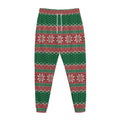 Christmas Knitted Pattern Print Jogger Pants
