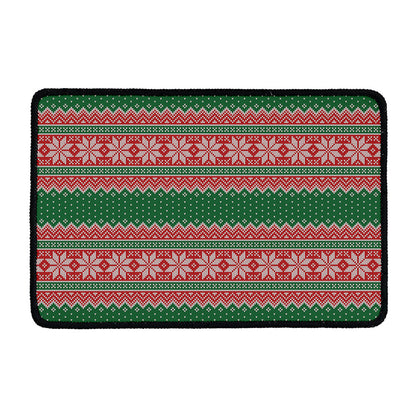 Christmas Knitted Pattern Print Kitchen Mat