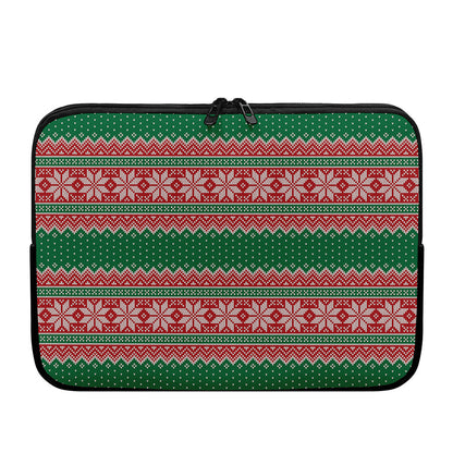 Christmas Knitted Pattern Print Laptop Sleeve
