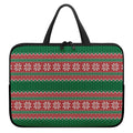 Christmas Knitted Pattern Print Laptop Sleeve With Handle