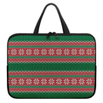 Christmas Knitted Pattern Print Laptop Sleeve With Handle
